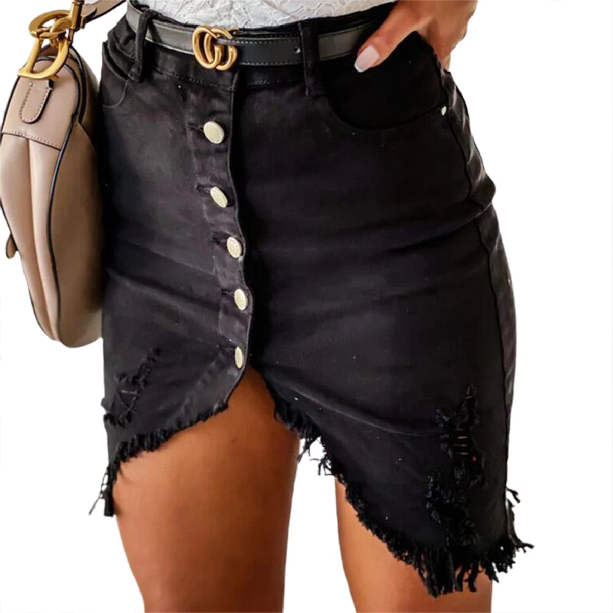 Spring Summer 2020 New Denim Sheath Wrap Skirts Single-Breasted High Waist Pencil Midi Skirt Front Split Skirts Womens
Spring Summer 2020 New Denim Sheath Wrap Skirts Single-Breasted High Waist Pencil Midi Skirt Front Split Skirts Womens