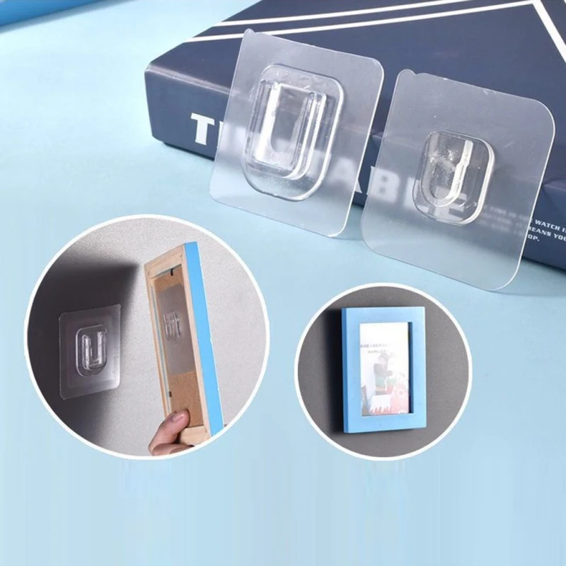 1 Pair Double-sided Adhesive Wall Hooks Multifunctional Transparent Waterproof Oilproof Anti-slip Hooks Home Storage
1 Pair Double-sided Adhesive Wall Hooks Multifunctional Transparent Waterproof Oilproof Anti-slip Hooks Home Storage