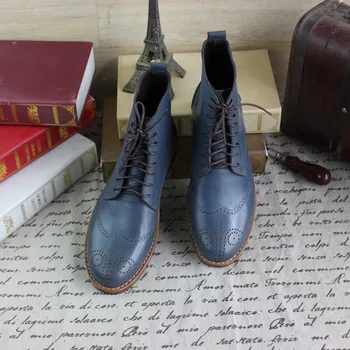 Goodyear Handmade Men Leather Boots Round-toe Boots Lace-up Cattle Custom-made Shoes Worker Boot Cowhide Pointed Toe Ankle Solid
Goodyear Handmade Men Leather Boots Round-toe Boots Lace-up Cattle Custom-made Shoes Worker Boot Cowhide Pointed Toe Ankle Solid