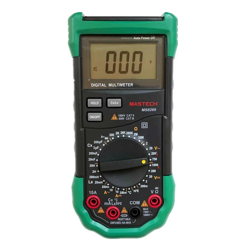 

Mastech MS8269 3 1/2 Digital Multimeter LCR Meter AC/DC Voltage Current Resistance Capacitance Inductance Temperature Tester
