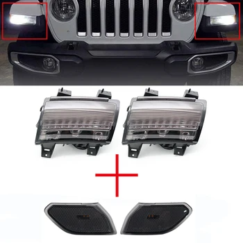 LED White DRL Amber turn signal with Smoked Front Fender Side Markers Wheel Eyebrow Light kit fit for Jeep Wrangler JL 2018-2019
LED White DRL Amber turn signal with Smoked Front Fender Side Markers Wheel Eyebrow Light kit fit for Jeep Wrangler JL 2018-2019