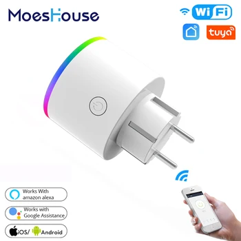 WiFi Smart Plug Outlet Wireless Power Socket Smart Life/Tuya App Remote Control Work with Alexa Google Home No Hub Required
WiFi Smart Plug Outlet Wireless Power Socket Smart Life/Tuya App Remote Control Work with Alexa Google Home No Hub Required