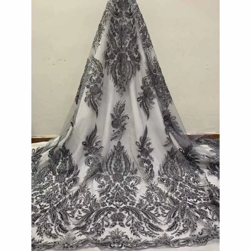 beads tube design 2019 Embroidered Nigerian net tulle lace fabric with beads for Bridal good quality french lace VISAOC261
beads tube design 2019 Embroidered Nigerian net tulle lace fabric with beads for Bridal good quality french lace VISAOC261