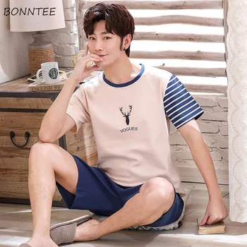 Pajama Sets Men Plus Size 3XL Loose O-neck Summer Short Sleeve Printed Mens Pajamas Korean Style Homewear Chic New Ins Trendy BF
Pajama Sets Men Plus Size 3XL Loose O-neck Summer Short Sleeve Printed Mens Pajamas Korean Style Homewear Chic New Ins Trendy BF