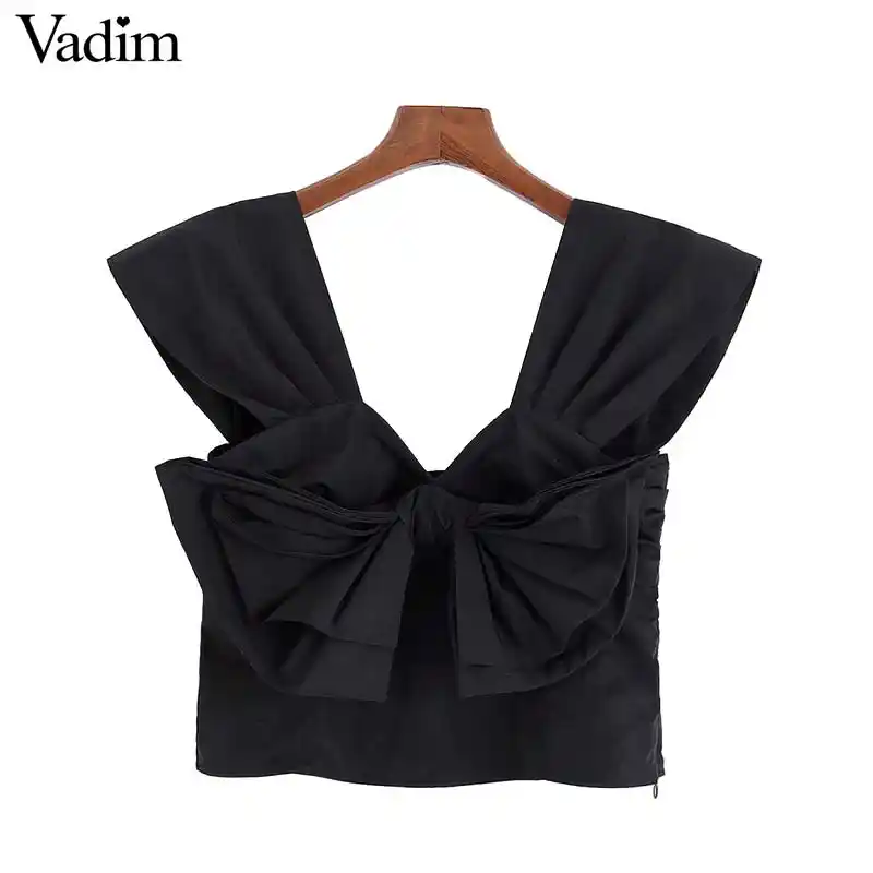 vadim women stylish black sleeveless blouse side zipper back elastic female sweet chic shirts summer beach style blusas wa466 aliexpress vadim women stylish black sleeveless blouse side zipper back elastic female sweet chic shirts summer beach style blusas wa466 aliexpress