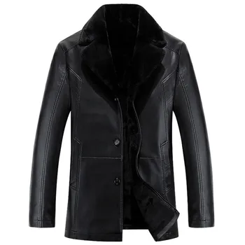 High quality Thick Warm Mens leather jacket and coat Fashion Casual Men's Clothing jaquet Russian Winter Black leather jackets 
High quality Thick Warm Mens leather jacket and coat Fashion Casual Men's Clothing jaquet Russian Winter Black leather jackets