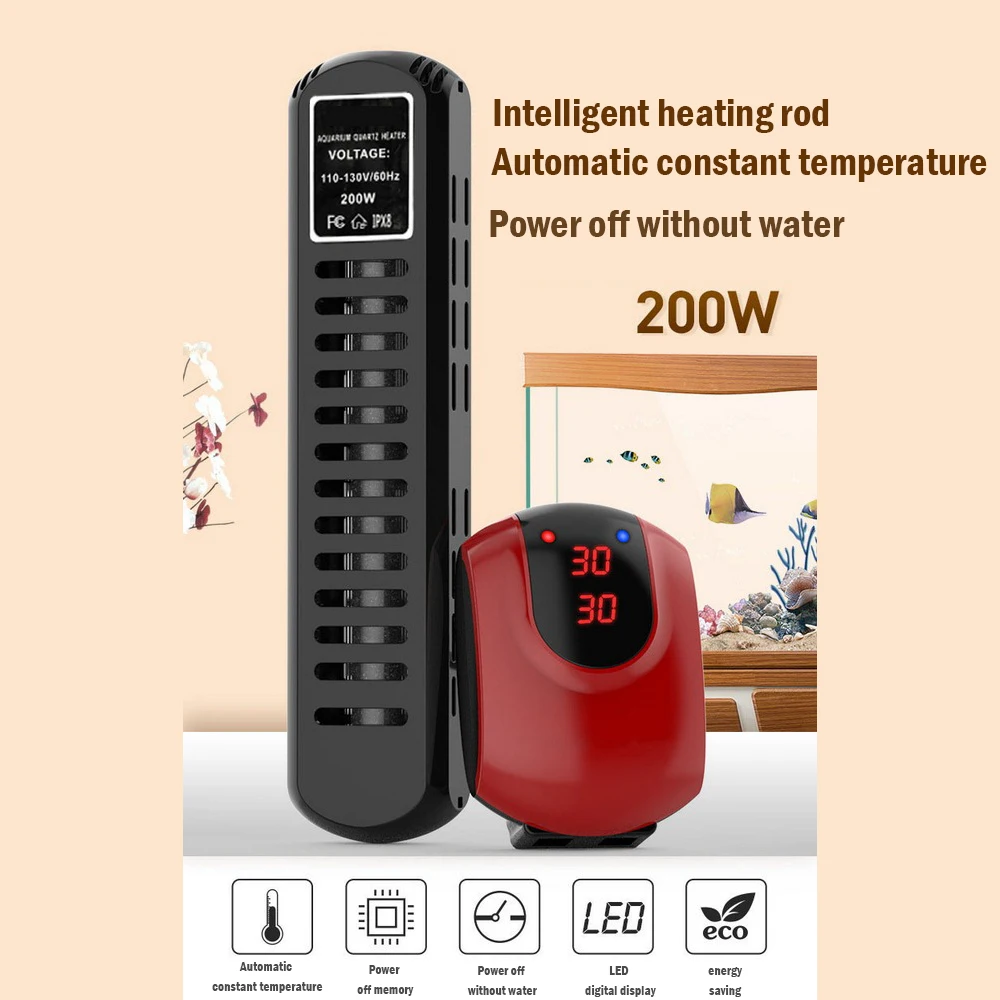 110v Fish Tank Heater American Standard Automatic Thermostat Heating Rod LED Display Digital Adjustable Water Heating Rod
110v Fish Tank Heater American Standard Automatic Thermostat Heating Rod LED Display Digital Adjustable Water Heating Rod