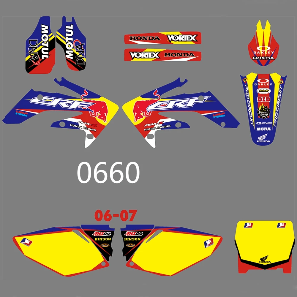 For HONDA CRF250R CRF250 2006 2007 Graphics Decals Stickers Custom Number Name 3M Full Motorcycle Backgrounds Accessories
For HONDA CRF250R CRF250 2006 2007 Graphics Decals Stickers Custom Number Name 3M Full Motorcycle Backgrounds Accessories