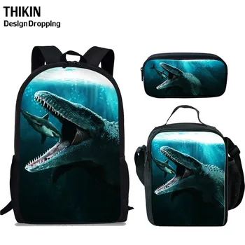 ThiKin Ocean Mosasaurus Dinosaur Animal 3PCS School Bag for Teenage Boys Children Kids Daily Backpack Travel Book Bags Best Gift
ThiKin Ocean Mosasaurus Dinosaur Animal 3PCS School Bag for Teenage Boys Children Kids Daily Backpack Travel Book Bags Best Gift