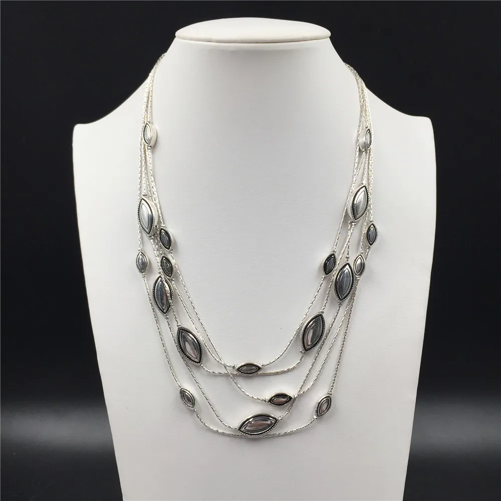 Bohemia Rhodium COlor Plating Eye Shape Pendant Five Layer Necklace For Career Women Anniversary Party Dinner Classic Jewelry
Bohemia Rhodium COlor Plating Eye Shape Pendant Five Layer Necklace For Career Women Anniversary Party Dinner Classic Jewelry