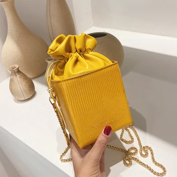 2020 Women's Bags Trend Box Shape Crossbody Bags Small Drawstring Bucket Bags Female Chain Shoulder Mini Hand Bag Yellow Bolsas
2020 Women's Bags Trend Box Shape Crossbody Bags Small Drawstring Bucket Bags Female Chain Shoulder Mini Hand Bag Yellow Bolsas