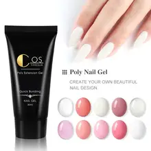 COSCELIA אקריליק פולי הארכת ג 'ל נייל טיפ צורת קריסטל Builder ברור UV ג' ל קריסטל UV ג 'ל מהיר בניין לציפורניים הארכת(China)