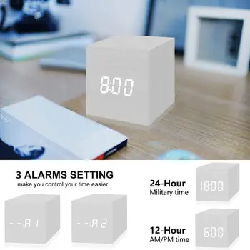 1pc Digital Wooden Led Alarm Clock Wood Retro Glow Clock Desktop Table Decor Voice Snooze Control Function Tools Desk A4D8
1pc Digital Wooden Led Alarm Clock Wood Retro Glow Clock Desktop Table Decor Voice Snooze Control Function Tools Desk A4D8