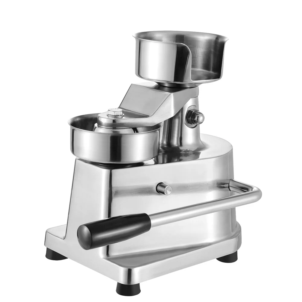 

Stainless Steel Manual Hamburger Meat Press Machine Aluminum Alloy Hamburger Patty Maker 130mm Diameter