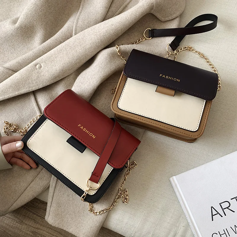 Small Square Bag Women's 2020 New Style Korean-style Bag with Chain Women's Contrast Color Shoulder Bag Fashion INS Versatile Sh
Small Square Bag Women's 2020 New Style Korean-style Bag with Chain Women's Contrast Color Shoulder Bag Fashion INS Versatile Sh