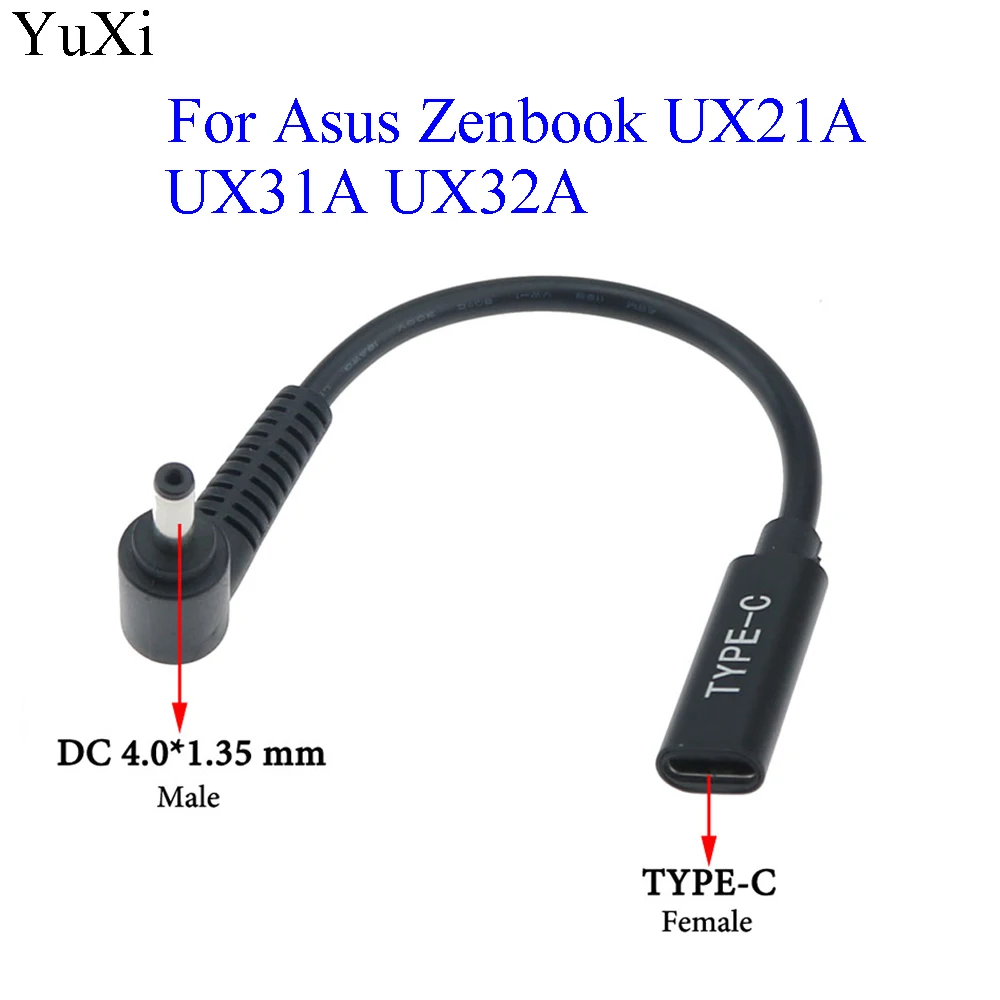 DC Power Adapter 4.0x1.35mm Male Plug to USB Type C Female Jack Connector with Cabe Cord for Asus Zenbook UX21A UX31A UX32A
DC Power Adapter 4.0x1.35mm Male Plug to USB Type C Female Jack Connector with Cabe Cord for Asus Zenbook UX21A UX31A UX32A