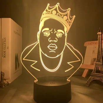 The Notorious B I G Acrylic 3d Lamp for Home Decoration Nightlight Dropshipping Fans Product Table Led Night Light Biggie Gift
The Notorious B I G Acrylic 3d Lamp for Home Decoration Nightlight Dropshipping Fans Product Table Led Night Light Biggie Gift