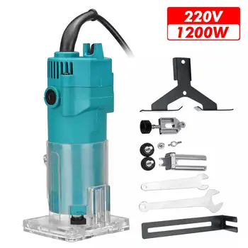 1000W/1200W Wood Electric Trimmer Woodworking Laminate Edge Trimmer Engraving Carving Trimming Machine with Wood Router Bits Set
1000W/1200W Wood Electric Trimmer Woodworking Laminate Edge Trimmer Engraving Carving Trimming Machine with Wood Router Bits Set