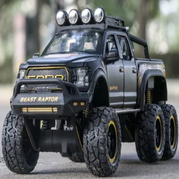 high quality 1:28 Raptor 6X6 big wheel off-road vehicle F-150 pickup trucks Alloy car Sound and light car toy model
high quality 1:28 Raptor 6X6 big wheel off-road vehicle F-150 pickup trucks Alloy car Sound and light car toy model