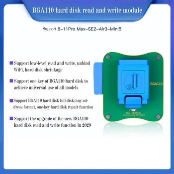 JC BGA110 Nand Read & Write Module Support for 8-11Pro max-SE2-Air3-Mini5 Need To Use Together With JC Pro1000 S
JC BGA110 Nand Read & Write Module Support for 8-11Pro max-SE2-Air3-Mini5 Need To Use Together With JC Pro1000 S