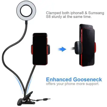 USB Charging Power LED Selfie Ring Filling Light With Mobile Phone Clip Holder Lazy Bracket Desktop Eye Care Lamp
USB Charging Power LED Selfie Ring Filling Light With Mobile Phone Clip Holder Lazy Bracket Desktop Eye Care Lamp