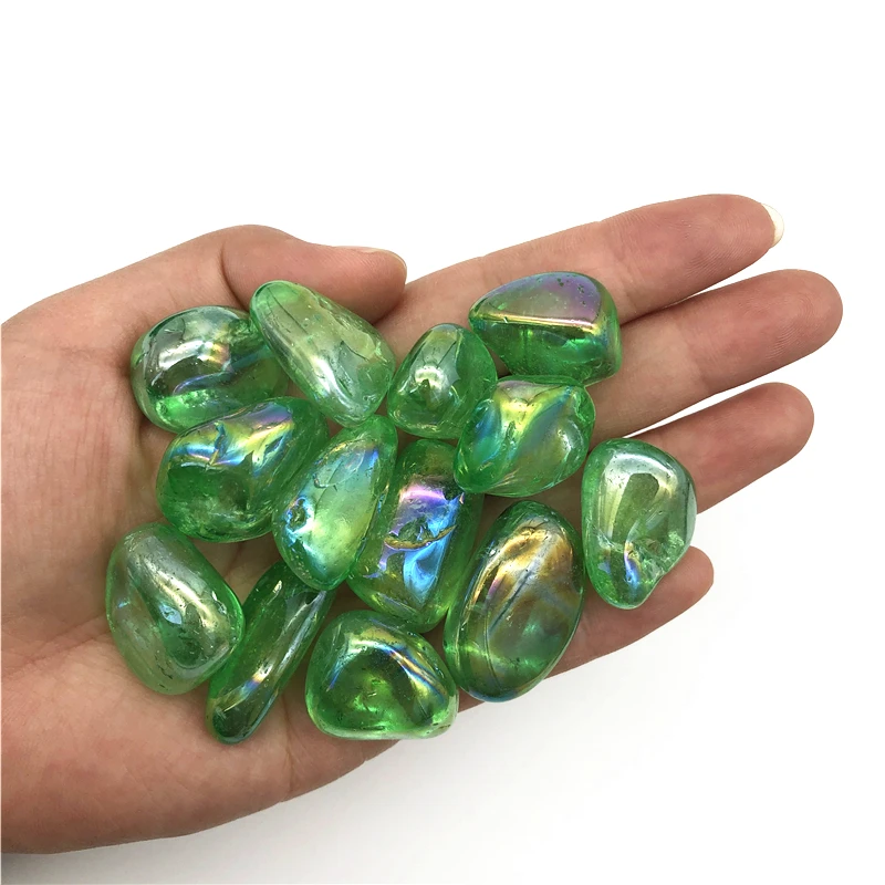 Wholesale 100g Green Titanium Aura Electroplating Quartz Crystal Tumbled Stones Healing Natural Quartz Crystals
Wholesale 100g Green Titanium Aura Electroplating Quartz Crystal Tumbled Stones Healing Natural Quartz Crystals