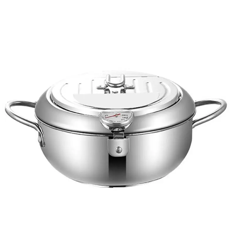 Kitchen Deep Frying Pot For Home Cooking Stainless Steel Temperature Control Fried Chicken Pot Cookware Accessories
Kitchen Deep Frying Pot For Home Cooking Stainless Steel Temperature Control Fried Chicken Pot Cookware Accessories