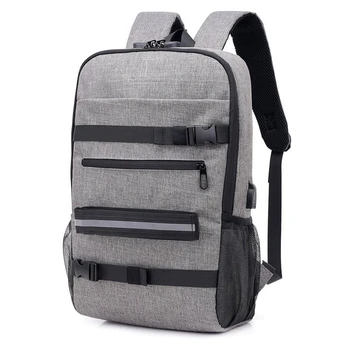 Anti-Theft Code Lock USB Canvas Backpack Men and Women Leisure Travel Computer Bag Skateboard Backpack Gray
Anti-Theft Code Lock USB Canvas Backpack Men and Women Leisure Travel Computer Bag Skateboard Backpack Gray