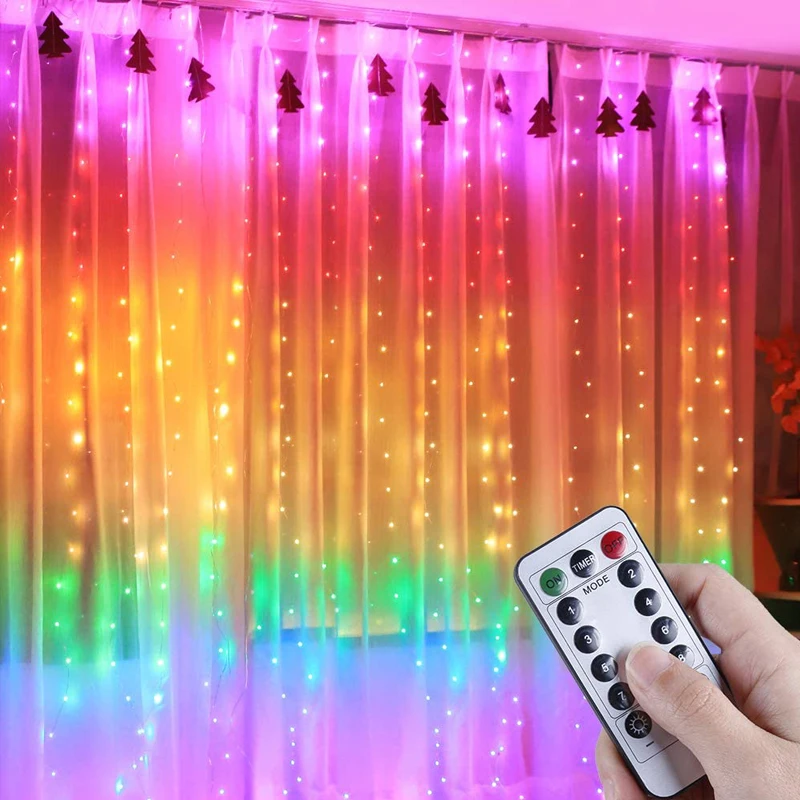 LED Curtain Light, Color Changing Rainbow Curtain Lights, Backdrop Window String Lights with USB Remote Control, Party
LED Curtain Light, Color Changing Rainbow Curtain Lights, Backdrop Window String Lights with USB Remote Control, Party