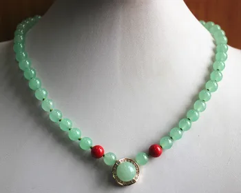 wholesale factory price simple style design 8mm green and red Jade necklace 14 mm pendant fashion jewelry
wholesale factory price simple style design 8mm green and red Jade necklace 14 mm pendant fashion jewelry