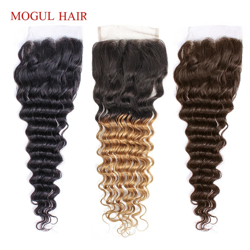 MOGUL HAIR Deep Wave 4*4 Lace Closure Natural Color 2 Color 4 Dark Brown 1B 27 Ombre Honey Blonde Indian Non Remy Human Hair
MOGUL HAIR Deep Wave 4*4 Lace Closure Natural Color 2 Color 4 Dark Brown 1B 27 Ombre Honey Blonde Indian Non Remy Human Hair