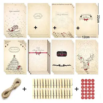 24Pcs Advent Christmas Calendars Kraft Paper Candy Bag with Stickers Clips Rope 634E
24Pcs Advent Christmas Calendars Kraft Paper Candy Bag with Stickers Clips Rope 634E