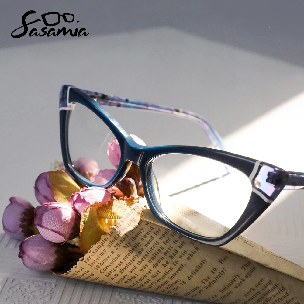 SASAMIA Women Glasses Frame Cat eyes Man woman Eyeglasses Floral Legs with Clear Lens Female Glasses Frame Myopia Optic Glasses
SASAMIA Women Glasses Frame Cat eyes Man woman Eyeglasses Floral Legs with Clear Lens Female Glasses Frame Myopia Optic Glasses