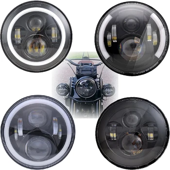 Universal 7" Led Headlight for Jeep Motorcycle Headlight Hi/Low H4 Light Halo Angle Eyes DRL Headlamp For Lada Niva 4X4
Universal 7" Led Headlight for Jeep Motorcycle Headlight Hi/Low H4 Light Halo Angle Eyes DRL Headlamp For Lada Niva 4X4