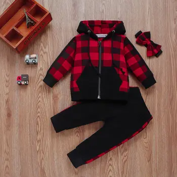 Toddler Baby Girl Winter Clothes Plaid Zipper Coat Tops+Long Pants Outfits 3PCS 
Toddler Baby Girl Winter Clothes Plaid Zipper Coat Tops+Long Pants Outfits 3PCS