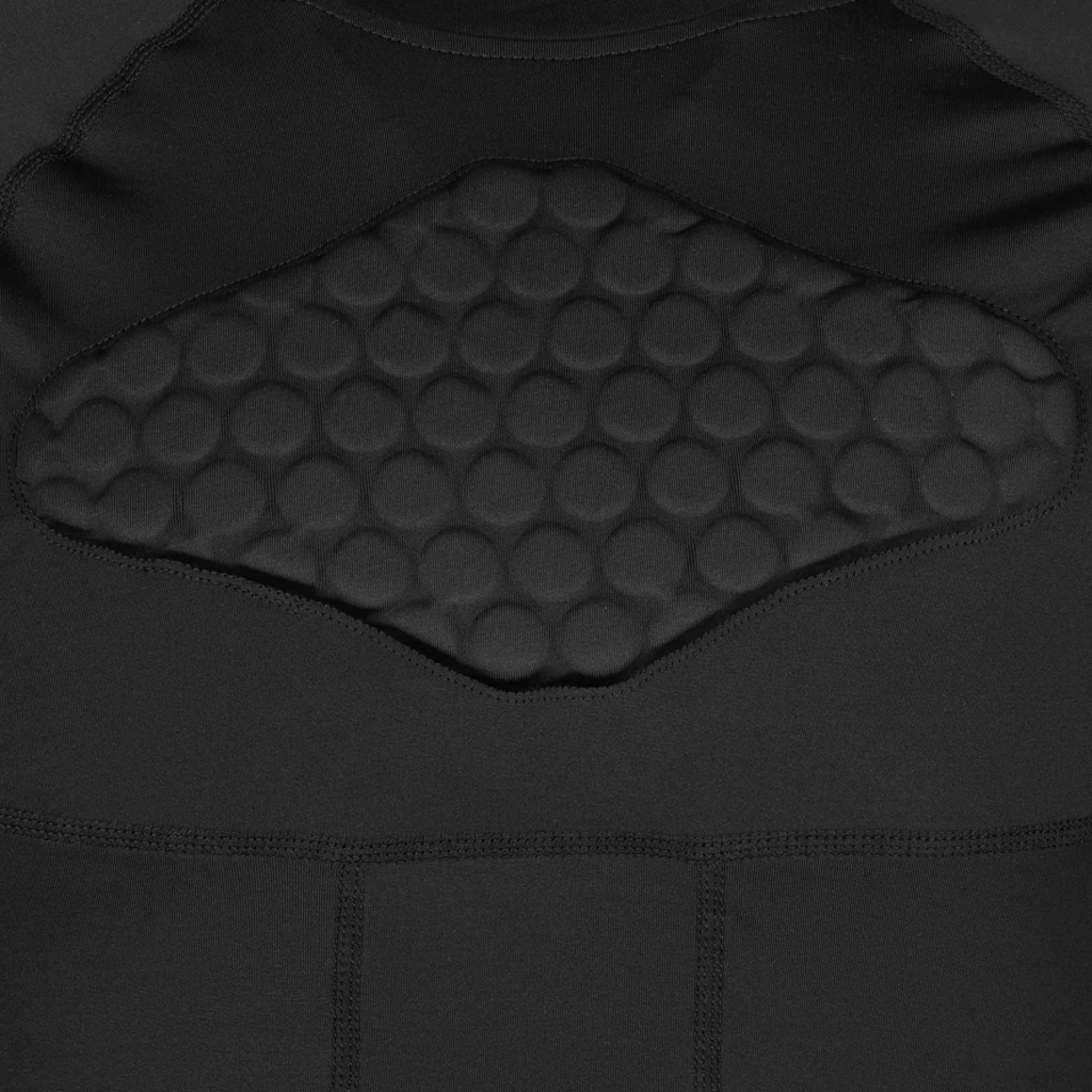 Adult Men Padded Compression Shirt Plus Size Protective T Shirt Chest Back Protector for Cycling Football Baseball Soccer Adult Men Padded Compression Shirt Plus Size Protective T Shirt Chest Back Protector for Cycling Football Baseball Soccer