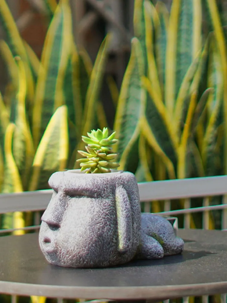 New MOAI Statue Flower Disc Pen Holder Creative Desktop Desk Multifunction Storage Box Pen Container Potted Office Supplies
New MOAI Statue Flower Disc Pen Holder Creative Desktop Desk Multifunction Storage Box Pen Container Potted Office Supplies