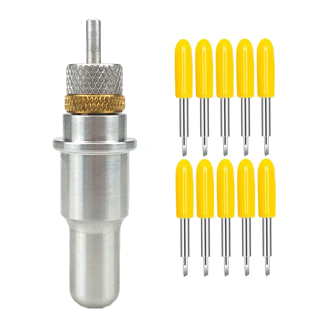 10pcs 30 Degree 2mm Plotter Blade Vinyl Cutter Repalceable+ 1pc Dia 14mm Holder for Roland Computer Cutting Accessories
10pcs 30 Degree 2mm Plotter Blade Vinyl Cutter Repalceable+ 1pc Dia 14mm Holder for Roland Computer Cutting Accessories