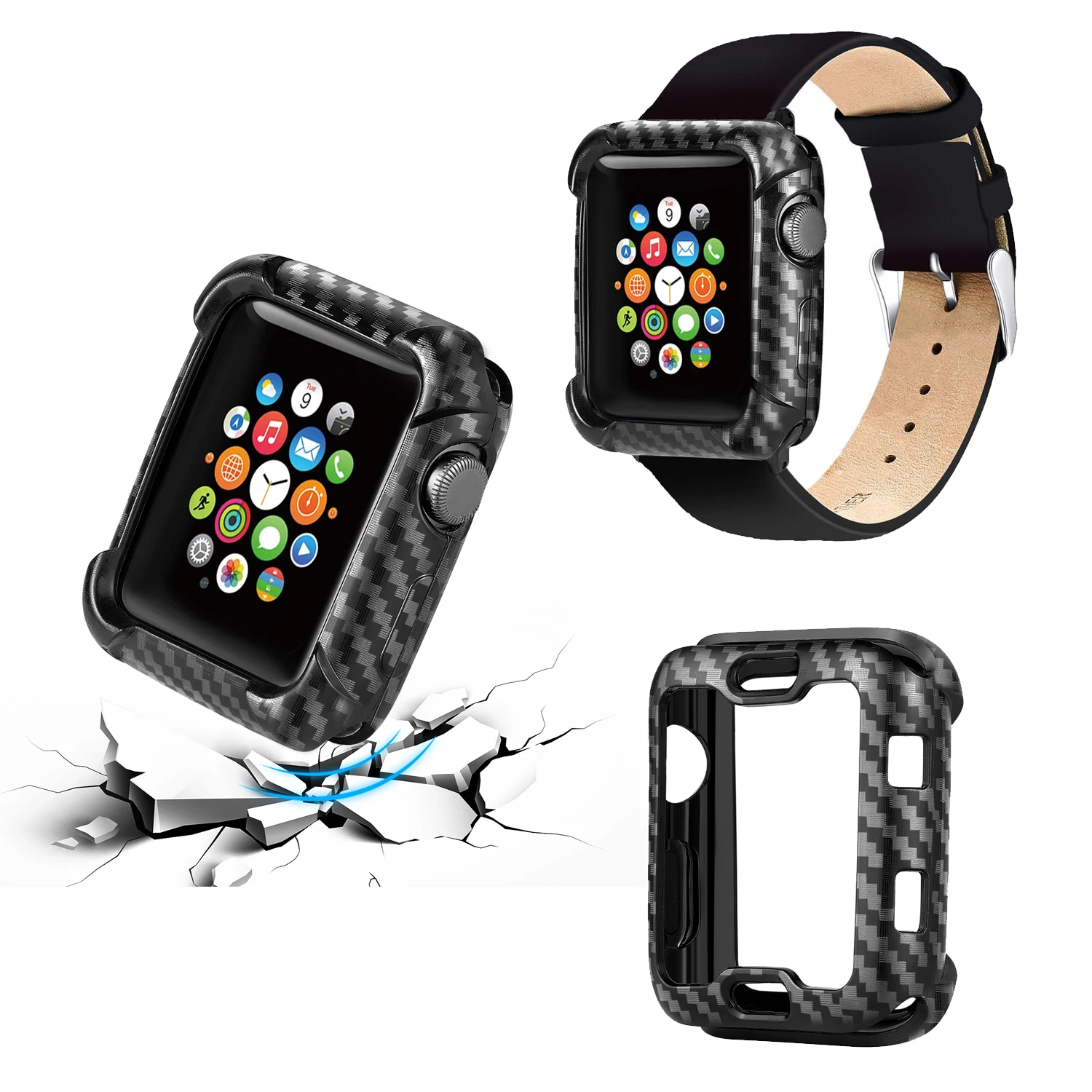 Watch Case For Apple Watch 38mm 40mm 42mm 44mm Cover Shockproof Bumper Protector For Apple iWatch Series 2 3 4 Carbon Shell
Watch Case For Apple Watch 38mm 40mm 42mm 44mm Cover Shockproof Bumper Protector For Apple iWatch Series 2 3 4 Carbon Shell