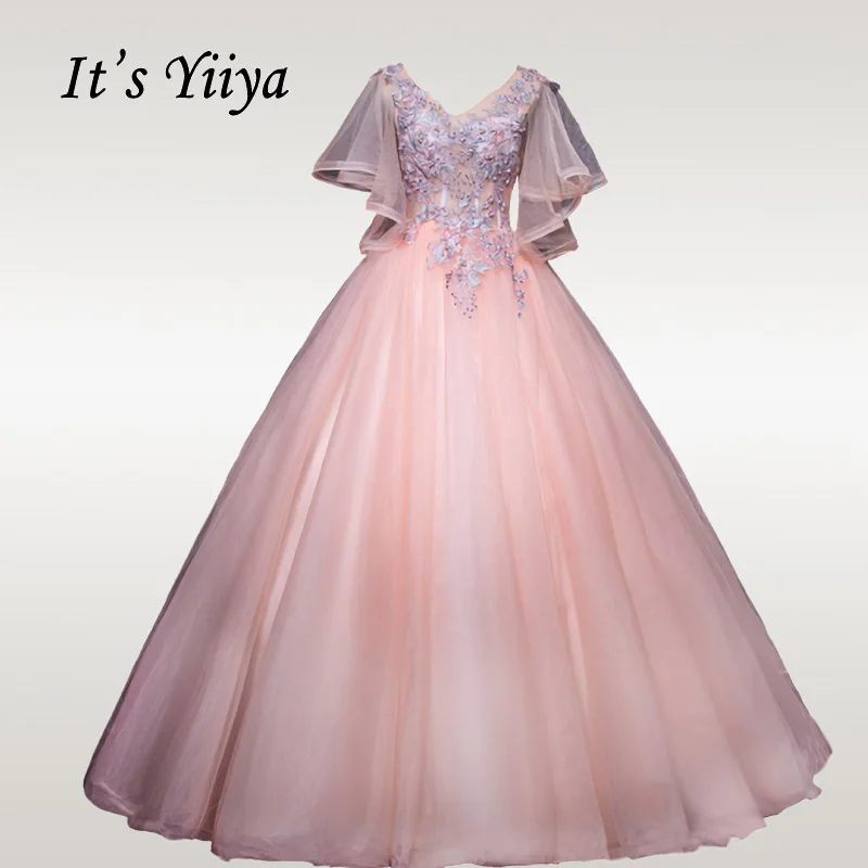 It's YiiYa Wedding Dress 2020 Elegant V-neck Wedding Dresses Long Appliques Robe De Mariee Flare Sleeve Wedding Ball Gowns CH143
It's YiiYa Wedding Dress 2020 Elegant V-neck Wedding Dresses Long Appliques Robe De Mariee Flare Sleeve Wedding Ball Gowns CH143