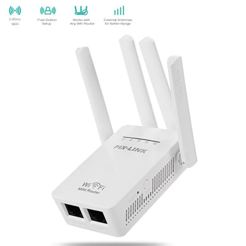 WIFI Repeater Router Access Point Wireless 300Mbps Range Extender WiFi Signal Amplifier 4External Antennas WR09
WIFI Repeater Router Access Point Wireless 300Mbps Range Extender WiFi Signal Amplifier 4External Antennas WR09
