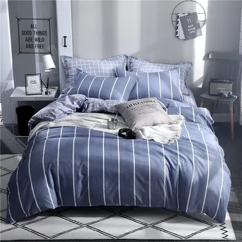 2020 new bedding set modern duvet cover grey stripe home 1/3/4pcs bed set flat sheet Adult bedcloth grid bed linen family set
2020 new bedding set modern duvet cover grey stripe home 1/3/4pcs bed set flat sheet Adult bedcloth grid bed linen family set
