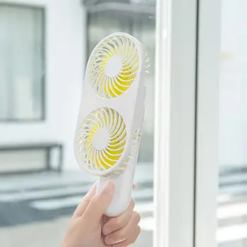 3 Speed Adjustable Mini Handheld Fan Portable USB Rechargeable Dual Head Cooling Fan Desktop Air Cooler for Outdoor Office 
3 Speed Adjustable Mini Handheld Fan Portable USB Rechargeable Dual Head Cooling Fan Desktop Air Cooler for Outdoor Office