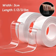 1/2/3/6m Reusable Double Side Adhesive Nano Traceless Double-sided Tape Removable Sticker Adhesive Loop Glue Gadget for Home
1/2/3/6m Reusable Double Side Adhesive Nano Traceless Double-sided Tape Removable Sticker Adhesive Loop Glue Gadget for Home
