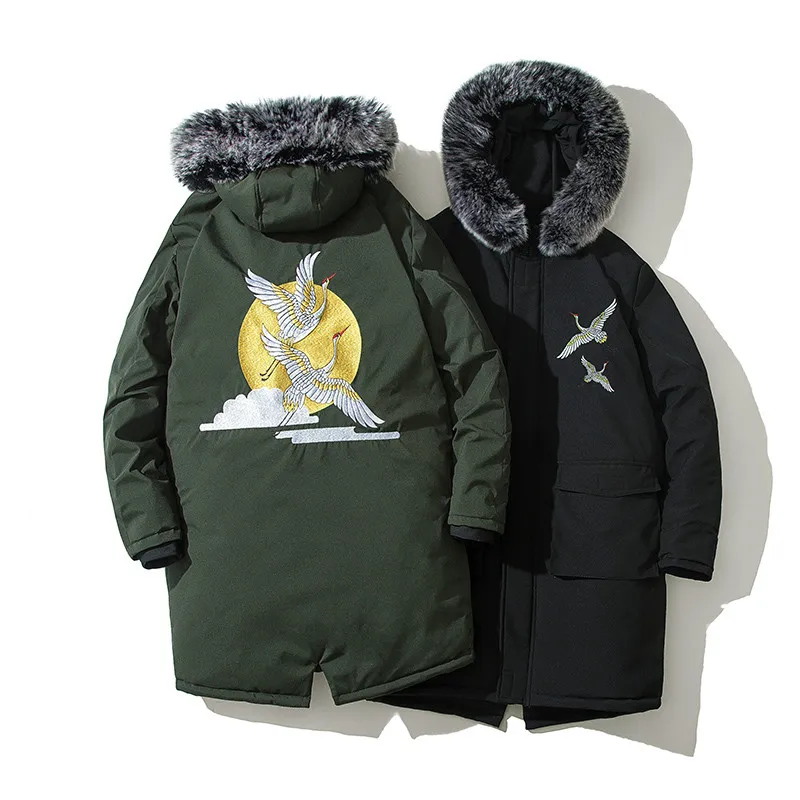 New Winter Jacket Fur Collar Hooded Military Down Jackets Coats Men Thicken Warm Long Parkas Casual Mens Embroidery Jacket
New Winter Jacket Fur Collar Hooded Military Down Jackets Coats Men Thicken Warm Long Parkas Casual Mens Embroidery Jacket