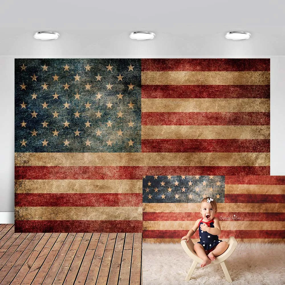 

Independence Day Backdrop Little Stars 4th of July Photo Backgrounds for Photo Studio Custom Vinyl Photography Backdrops