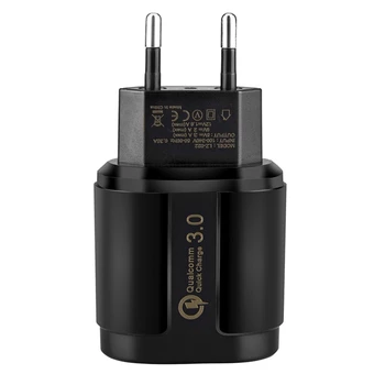 18W Quick Charge QC3.0 Travel Home AC Wall Single Port USB Charger Adapter For Samsung Nexus 6 EU Plug Black
18W Quick Charge QC3.0 Travel Home AC Wall Single Port USB Charger Adapter For Samsung Nexus 6 EU Plug Black