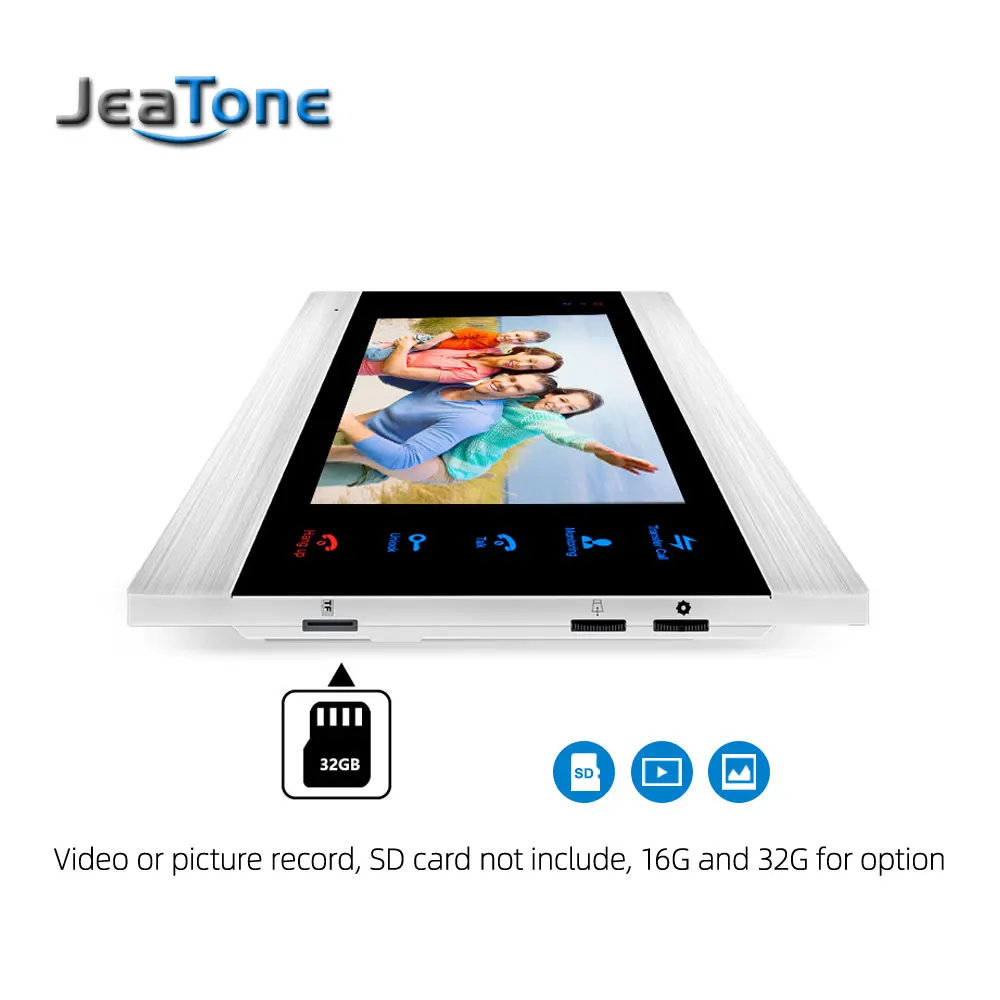 JeaTone 7 дюймов внутренний монитор видеодомофон дверной звонок Домофон Система