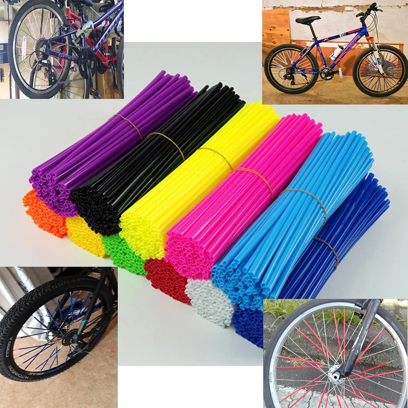 Details about   72Pcs Bike Wheel Spoke Wraps Covers For Cycling Bicycle Rim Guard Protector 