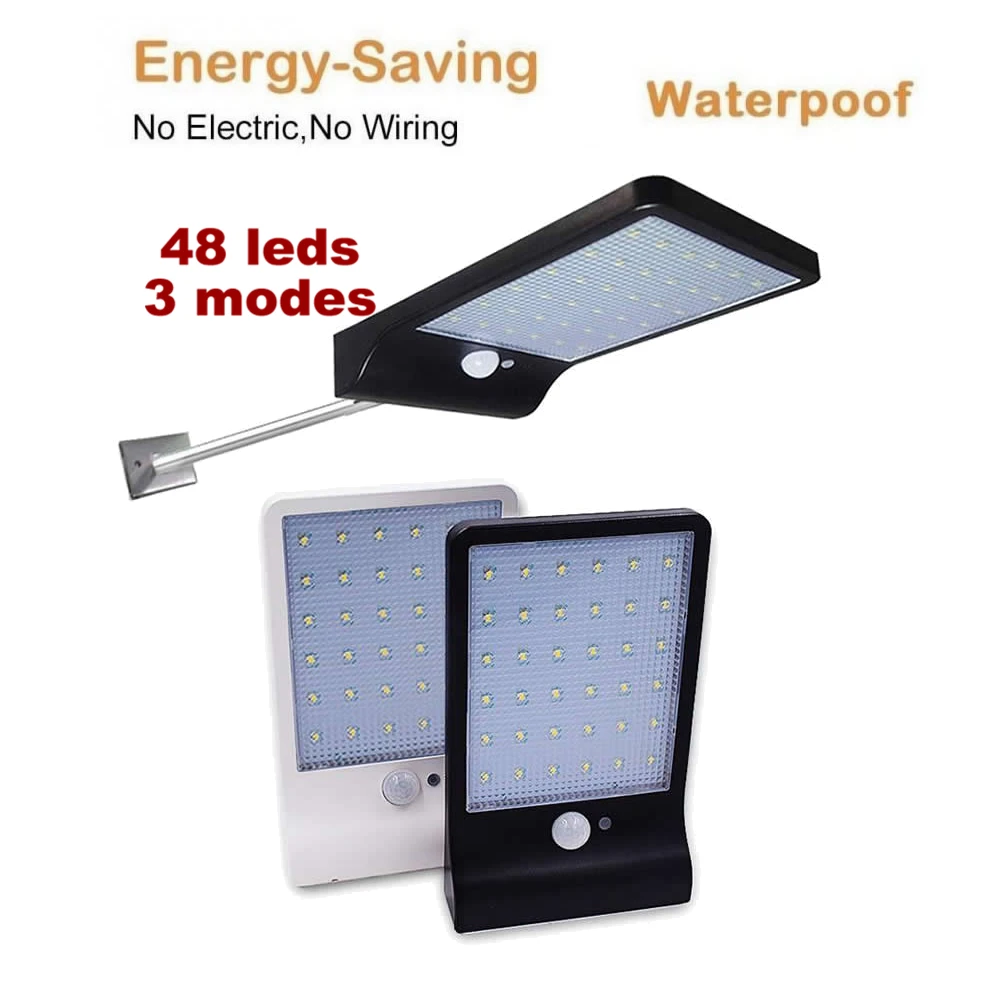 48 LED Solar Lights Outdoor Motion Sensor Wall Sconces Light with Remote Control 900lm Lamp Security Lighting For Garden Wall
48 LED Solar Lights Outdoor Motion Sensor Wall Sconces Light with Remote Control 900lm Lamp Security Lighting For Garden Wall